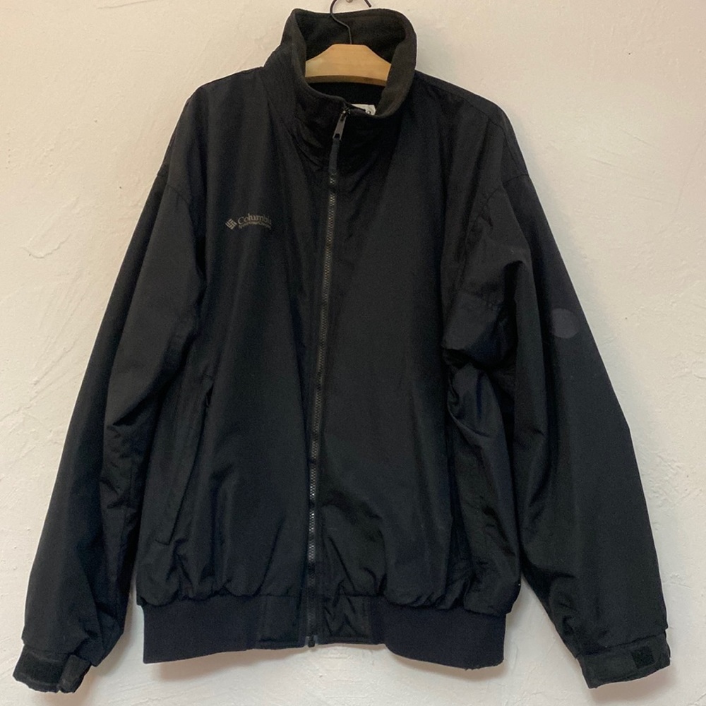 Columbia Black Jacket Fleece Lined Size L
